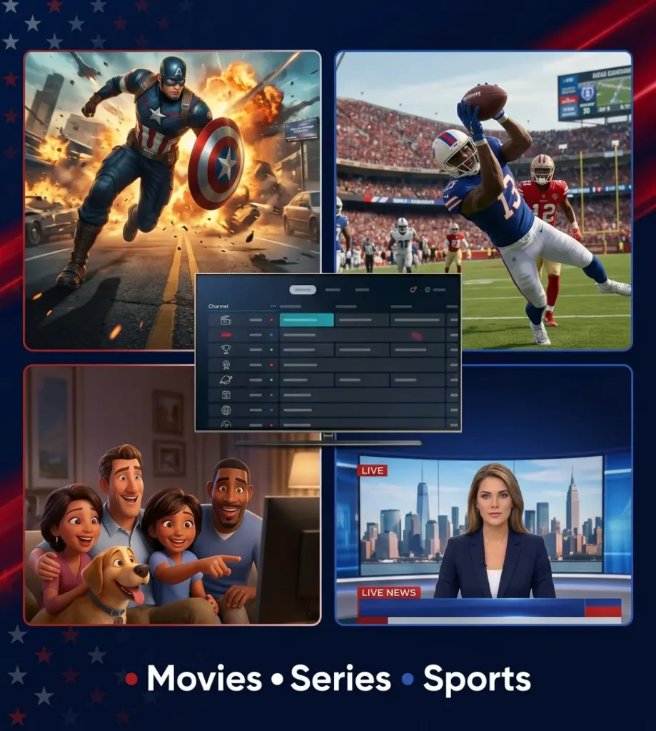 IPTV provider USA – stream movies, series and sports in HD and 4K