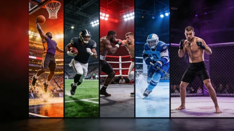 Best IPTV for sports 2026 banner showing smart TV with live sports streaming interface